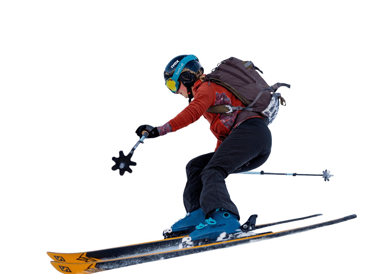 A UM student skis in the backcountry of the Bitterroot Mountains.